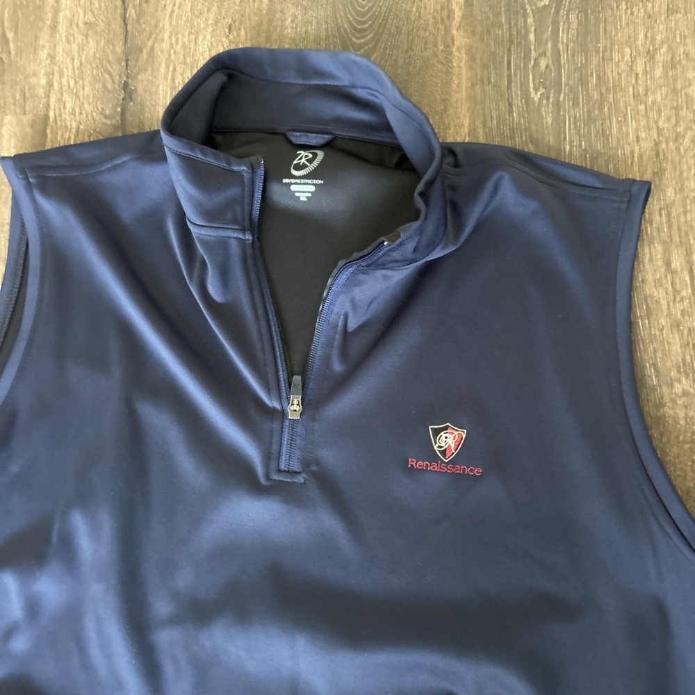 Zero Restriction Renaissance Club Scotland 1/4 Zip Vest Men's XL Golf MINT - Picture 6 of 6